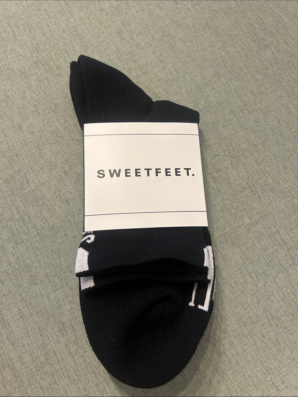 Black Sweetfeet Performance Compression - Mid Crew Sock